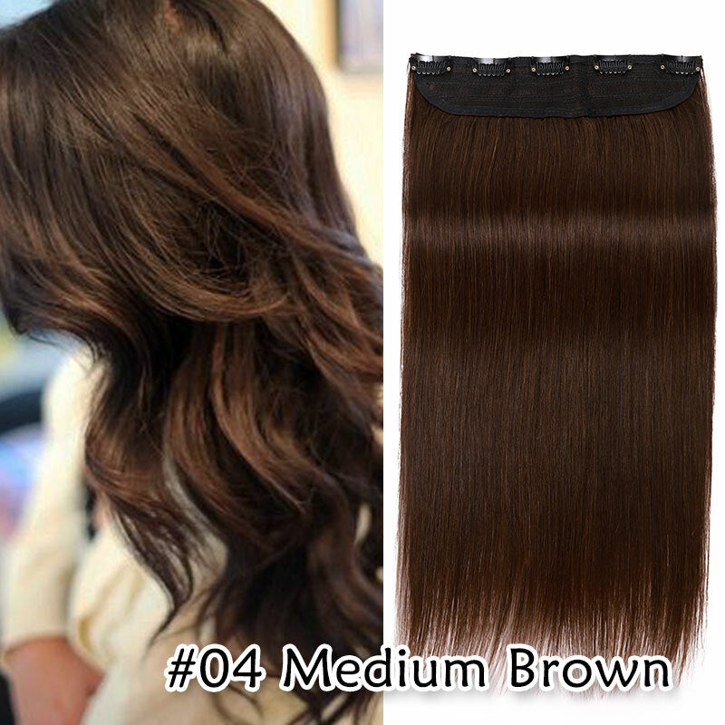 Remy Clip-In Human Hair Extensions Full Head Thick One Piece - Multiple Lengths & Colors