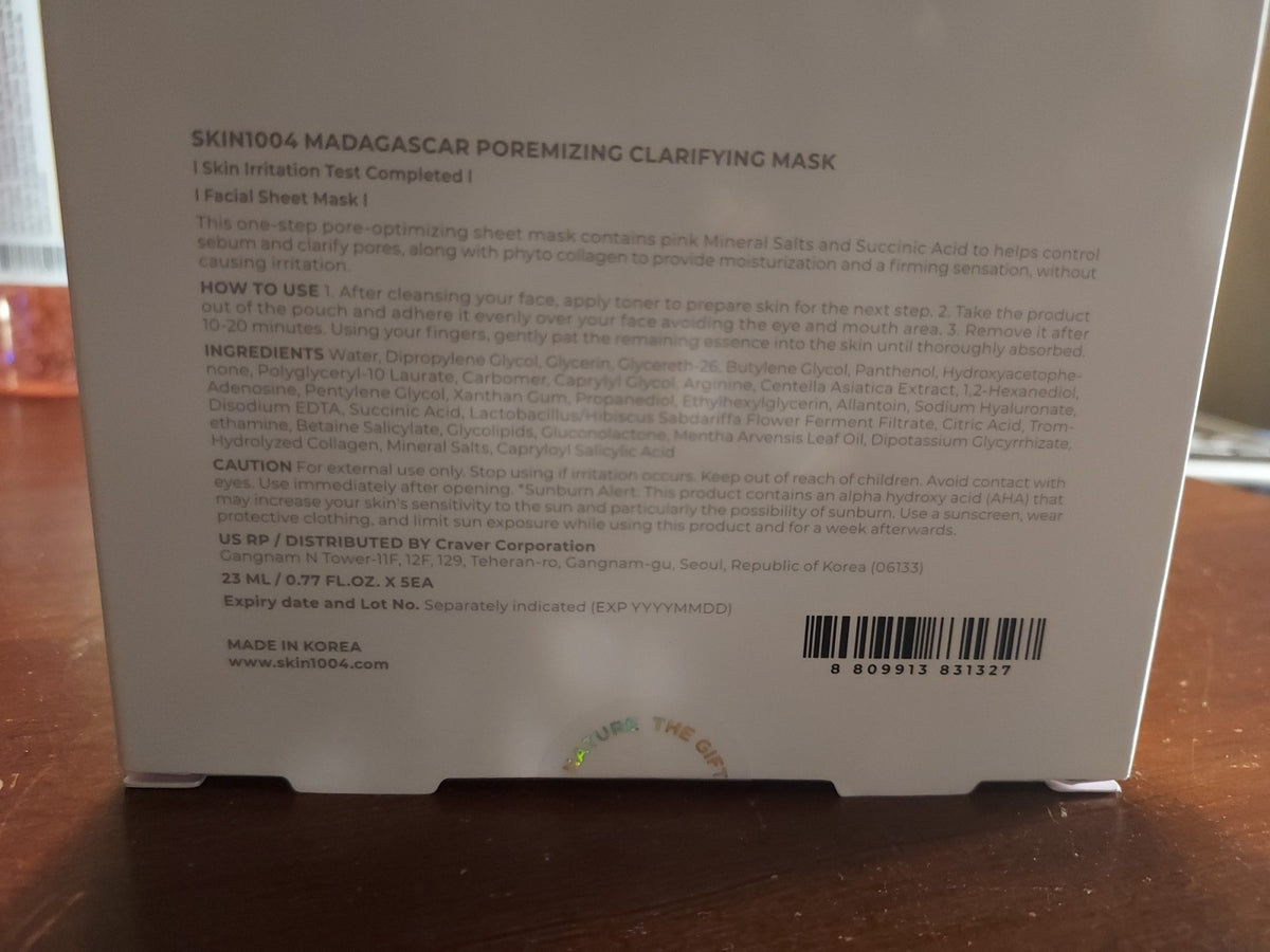 Madagascar Centella Poremizing Clarifying Mask - 5 Pack