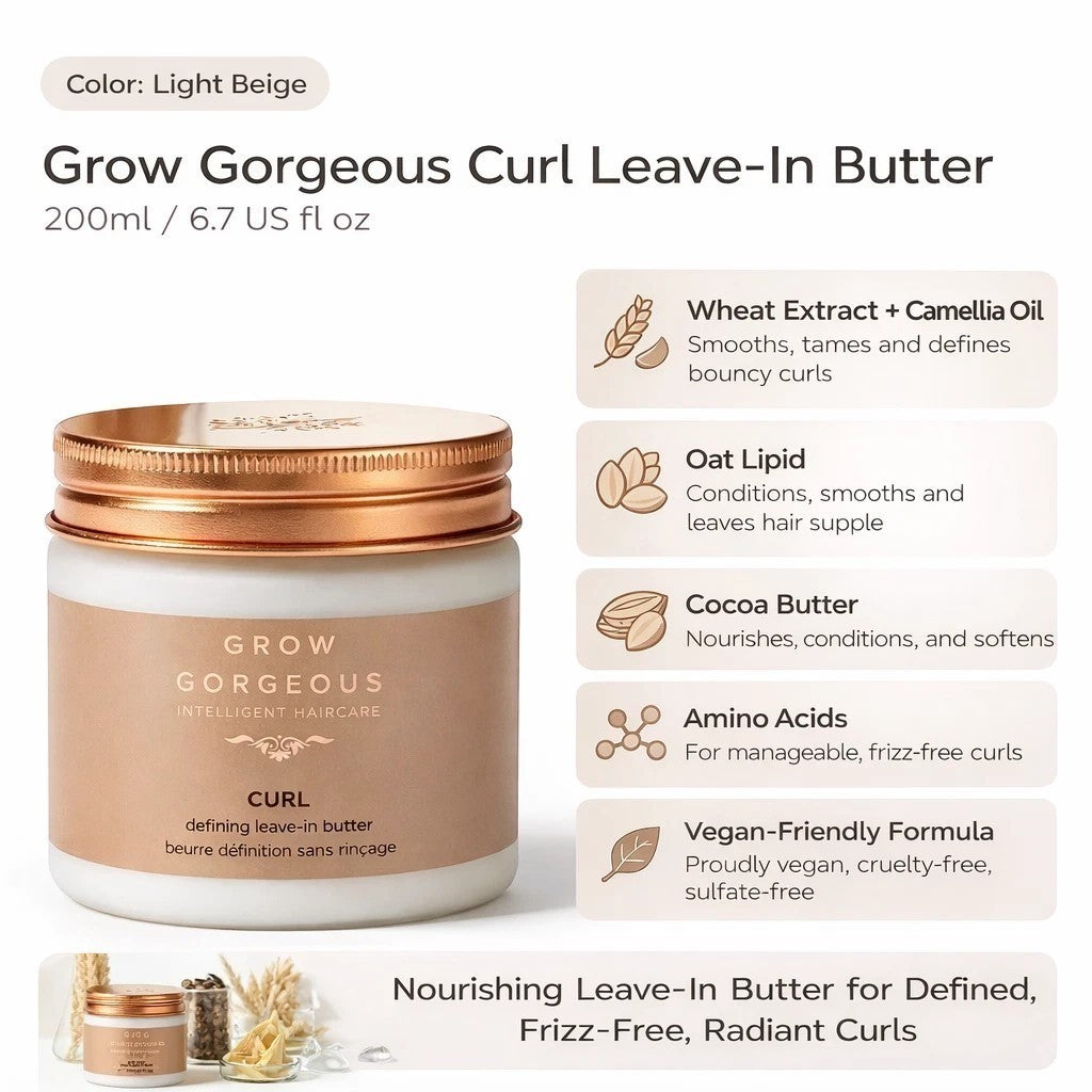 Hydrating Curl Leave-In Butter for Frizz Control & Definition - 200ml