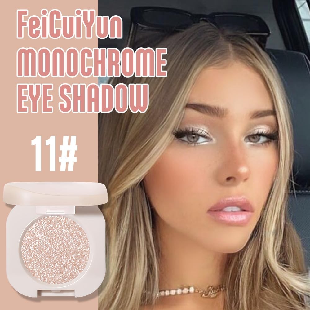 Glitter Eyeshadow Pigment - Pear White, Long-Lasting, Cruelty-Free