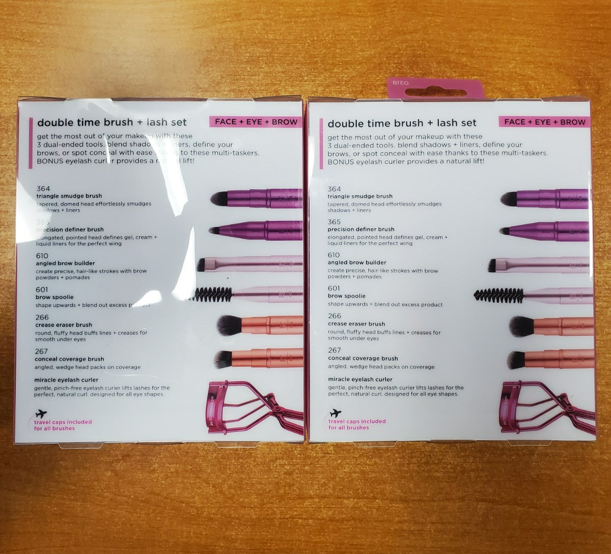 Double Time Makeup Brush & Lash Set - 4-Piece Travel-Friendly Kit