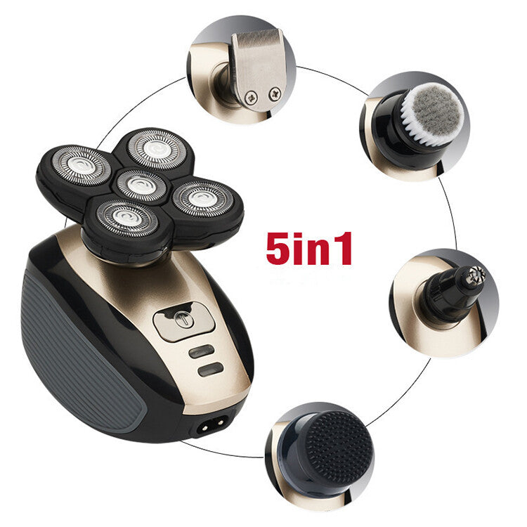 5D Rotary Electric Shaver - 5-in-1 Grooming Kit