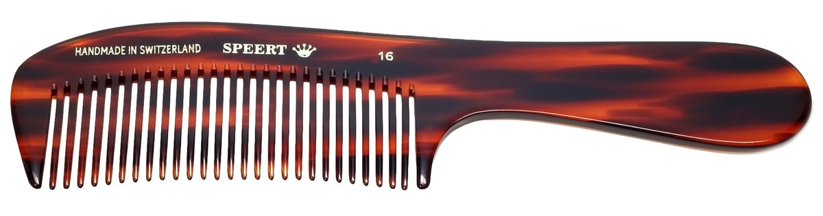 Handmade Swiss Tortoise Shell Comb 8-Inch Wide Tooth Hair Comb