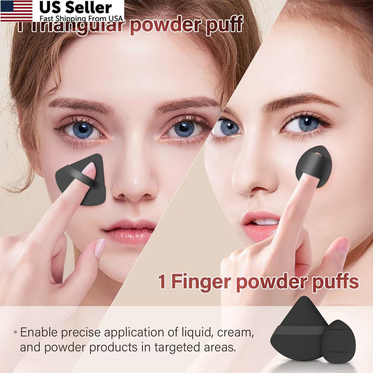 Professional 25-Piece Makeup Brush Set with Sponges and Puff - Black