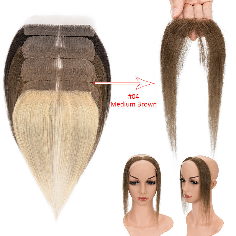 Receding Hairline Full Lace Hair Topper - Remy Human Hair Patch for Thinning Hair