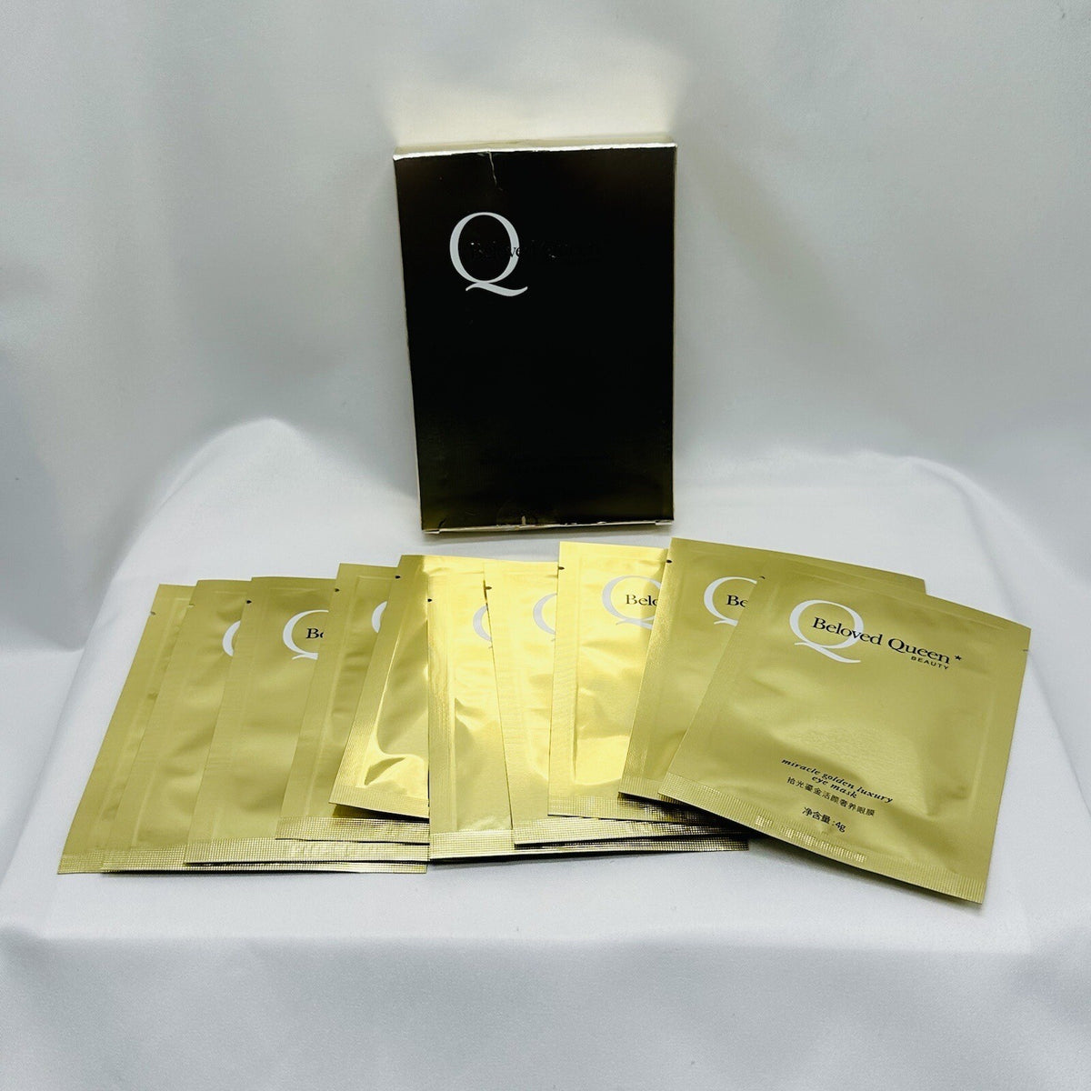 Golden Facial Mask & Eye Mask Set – 10 Pieces