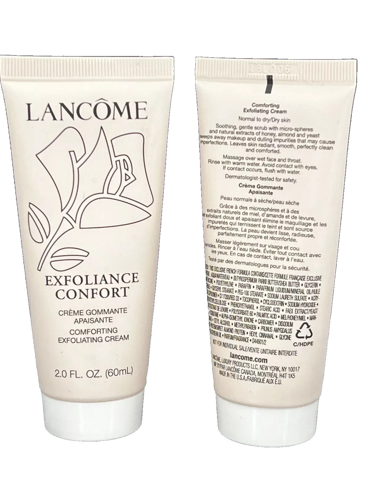 Lancome Exfoliance Confort Comforting Exfoliating Cream 2 oz LOT OF