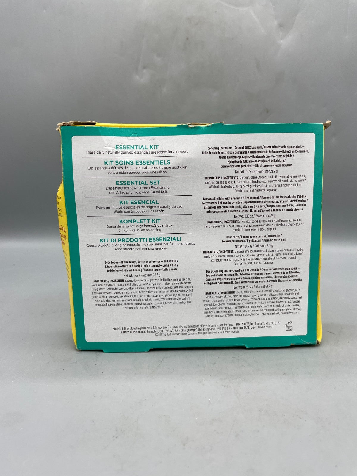Burt's Bees Essential Travel Gift Set - 5 Mini Skincare Products