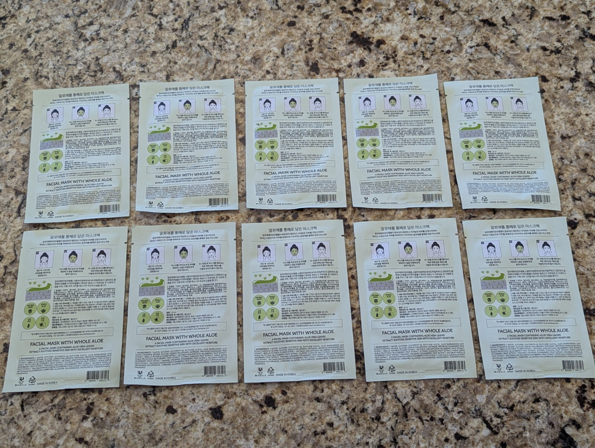 Aloe Facial Mask - Pack of 10