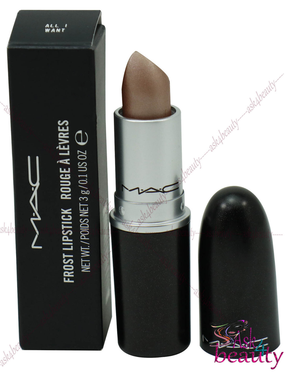 MAC Frost Lipstick 3g All I Want - Semi-Lustrous Lip Makeup