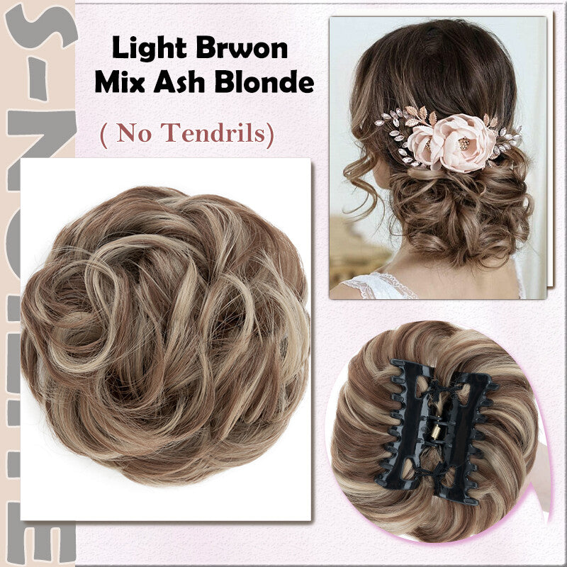 X-Large Thick Curly Claw Chignon Messy Bun Hair Extension Clips - All Colors