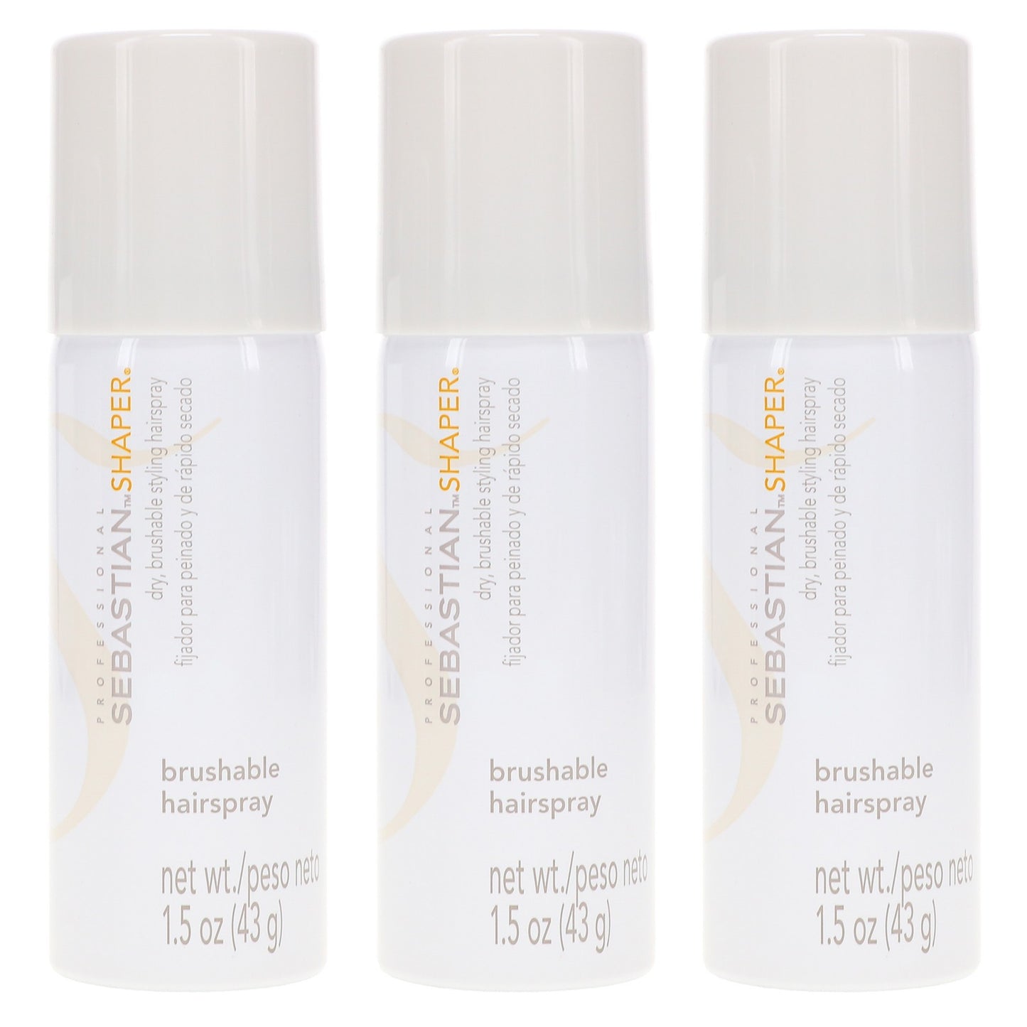Brushable Hairspray 1.5 oz - Humidity Resistant, Firm Hold, 3 Pack