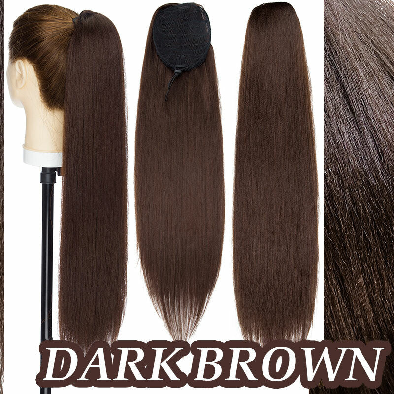 200g Thick Large Drawstring Ponytail Clip-In Hair Extension for Full Head
