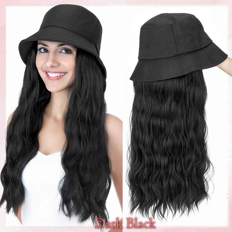 Adjustable Baseball Cap Wig with Hair Piece - Short Long Synthetic Hair