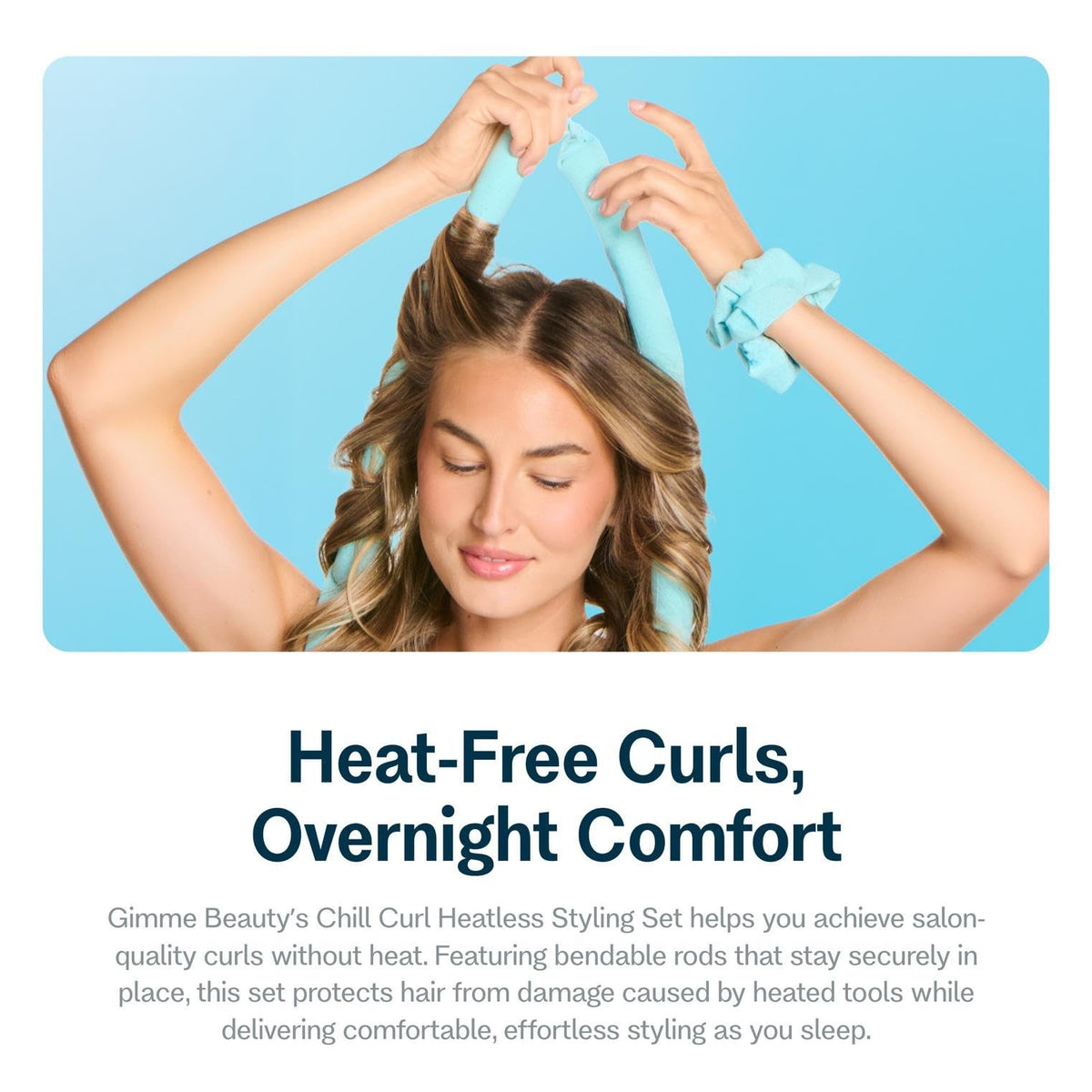 Gimme Beauty Chill Curl Heatless Styling Set - 4‑Count Blue