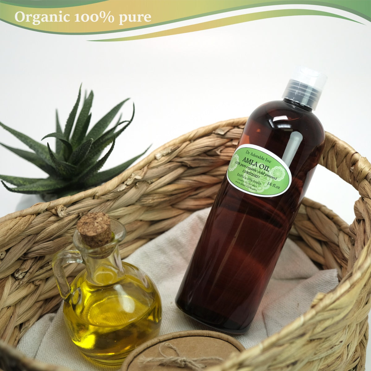 Organic Amla Oil 16 oz – Cold-Pressed Indian Gooseberry