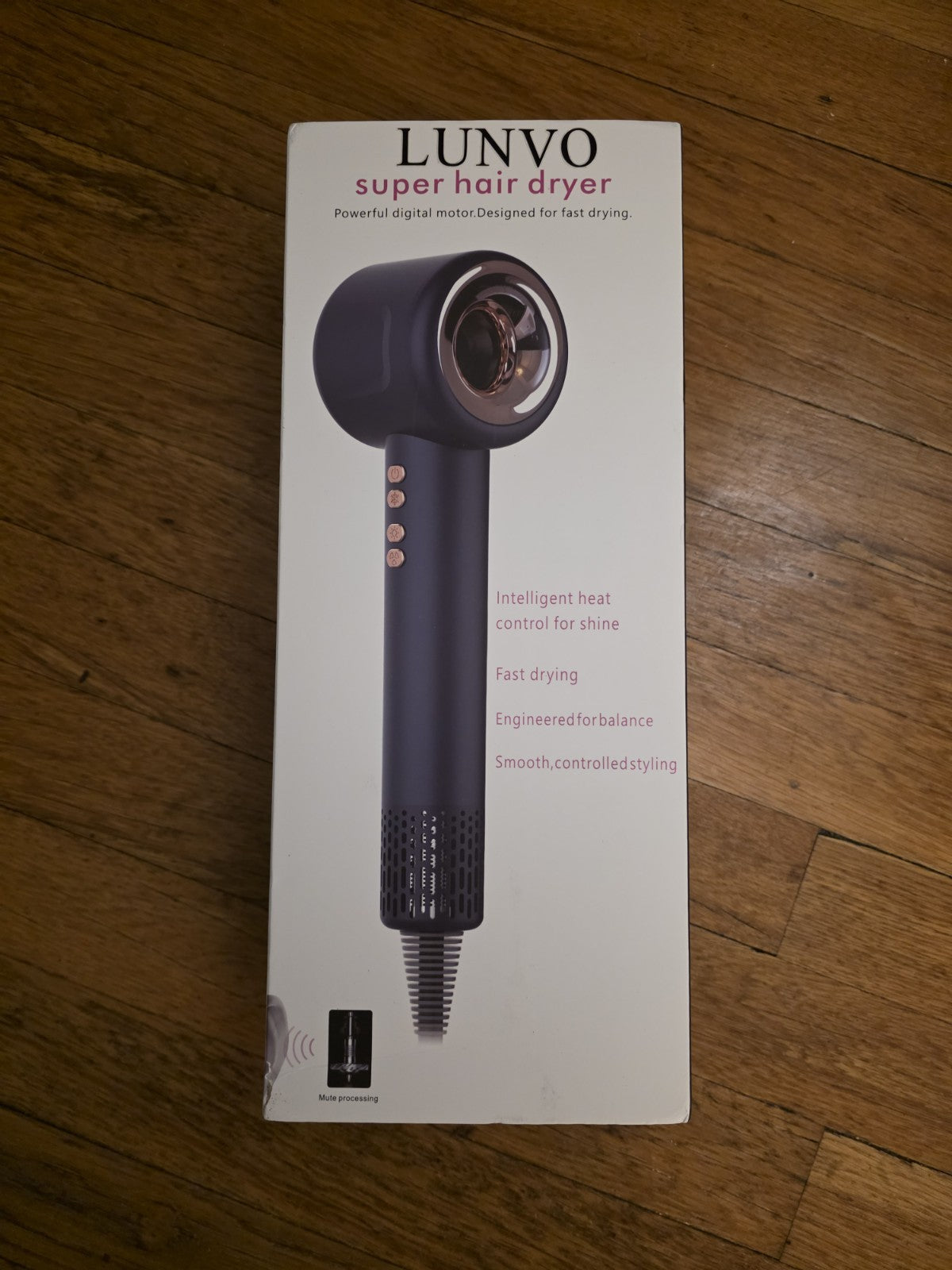 Ionic Hair Dryer 110000RPM High Speed Blow Dryer Lightweight Fast Drying - Gray