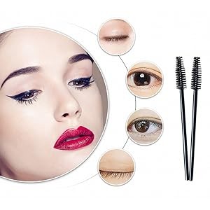 Disposable Eyelash Mascara Brushes Set for Eyelash & Eyebrow Application - 100 Pcs