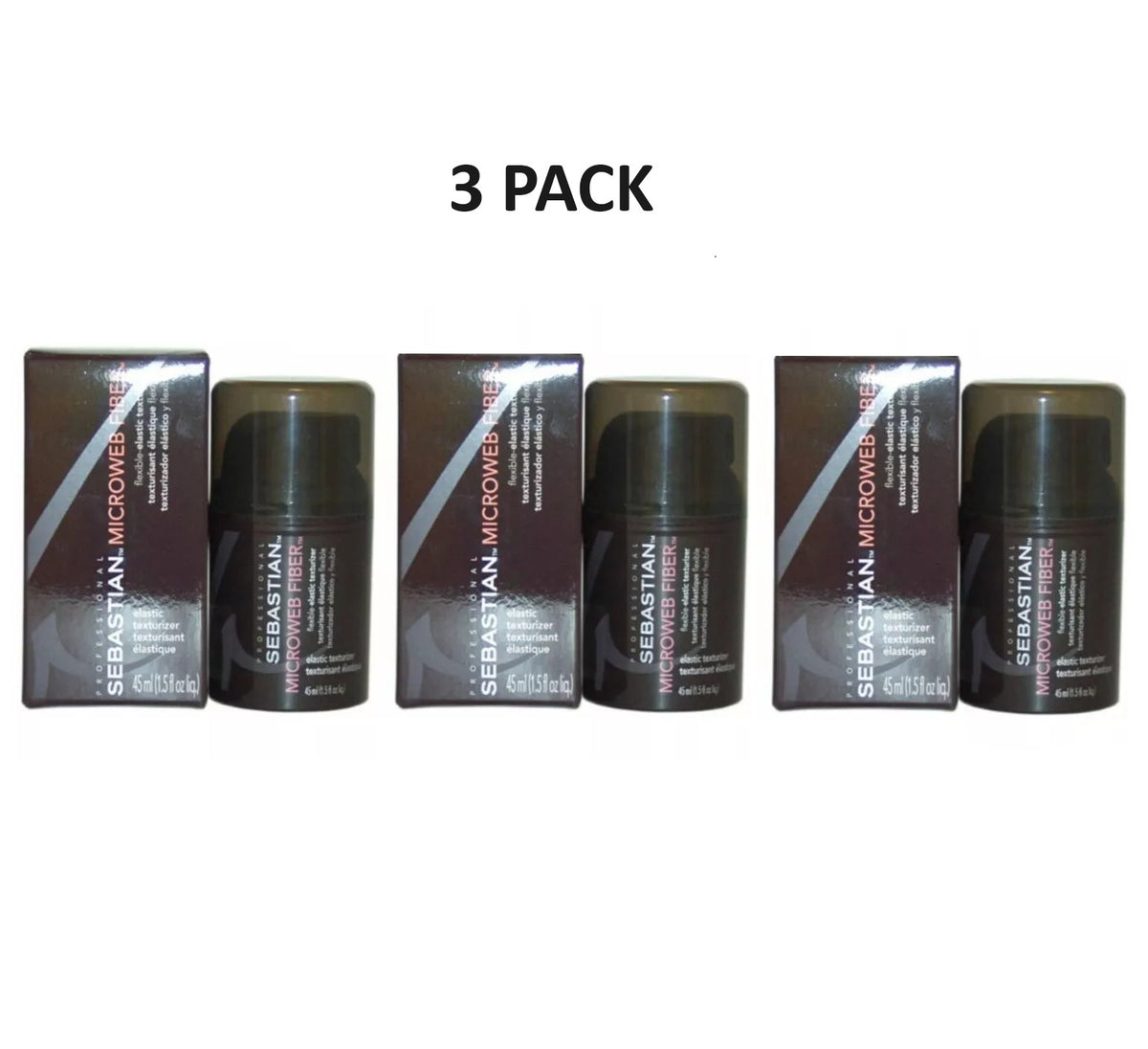 3 Pack Flexible Hair Texturizer - Microweb Fiber, 1.5 oz for Styling
