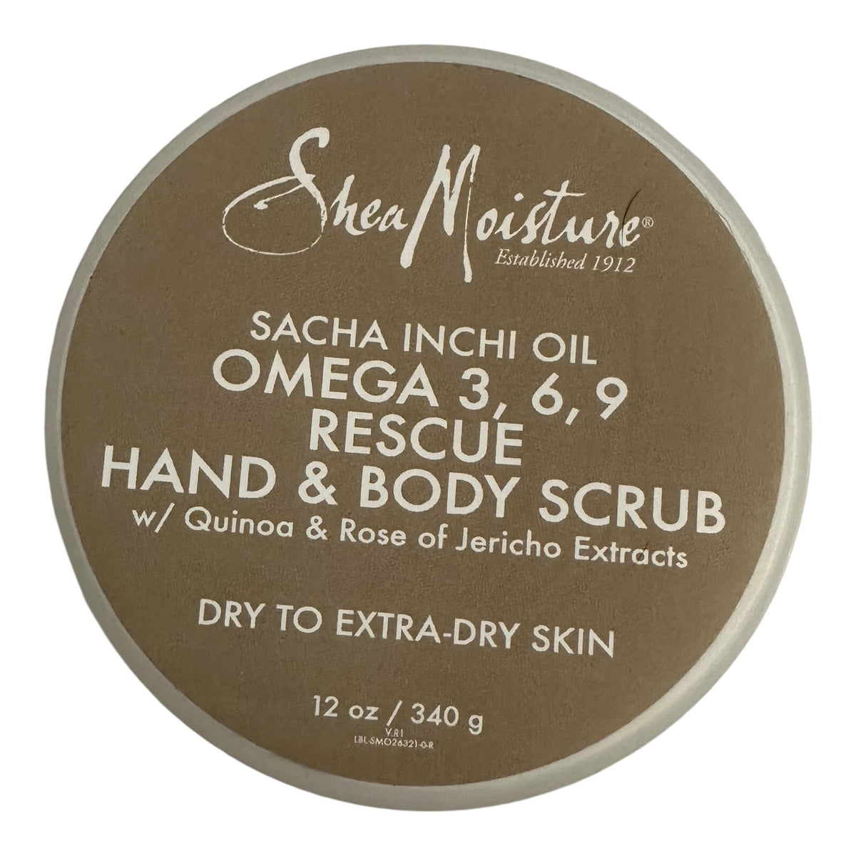 Shea Moisture Sacha Inchi Oil Omega 3,6,9 Rescue Hand & Body Scrub 12