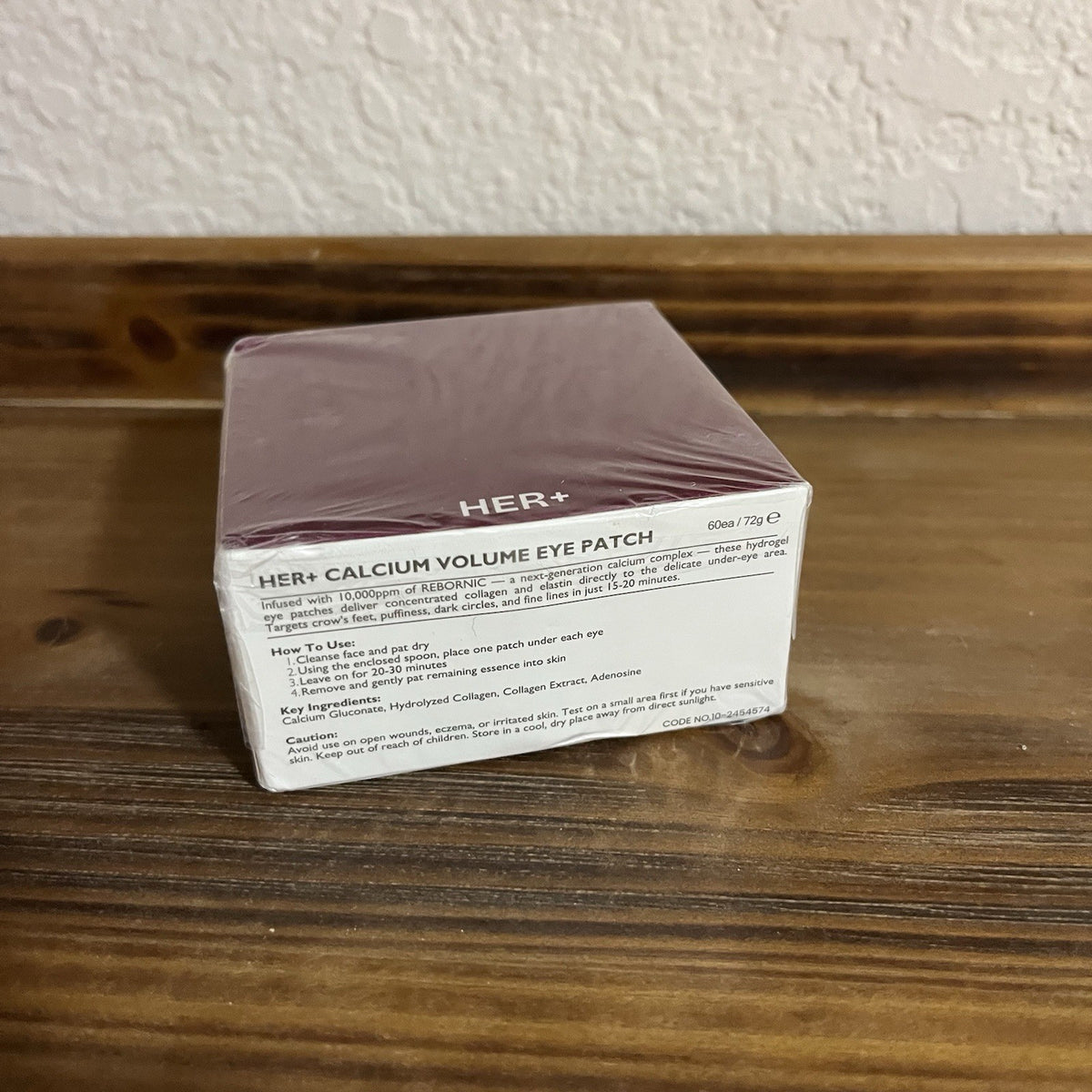 Her+ Calcium Volume Eye Patch Set - 60 Patches for Eye Care