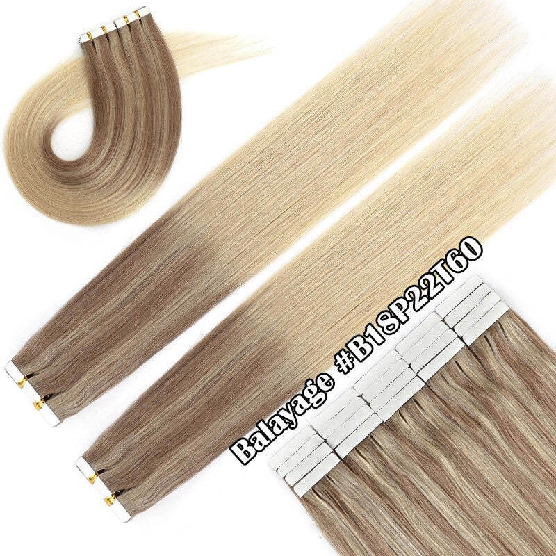 Remy Tape-In Hair Extensions Full Head Ombre 100% Human Hair 150g 60pcs