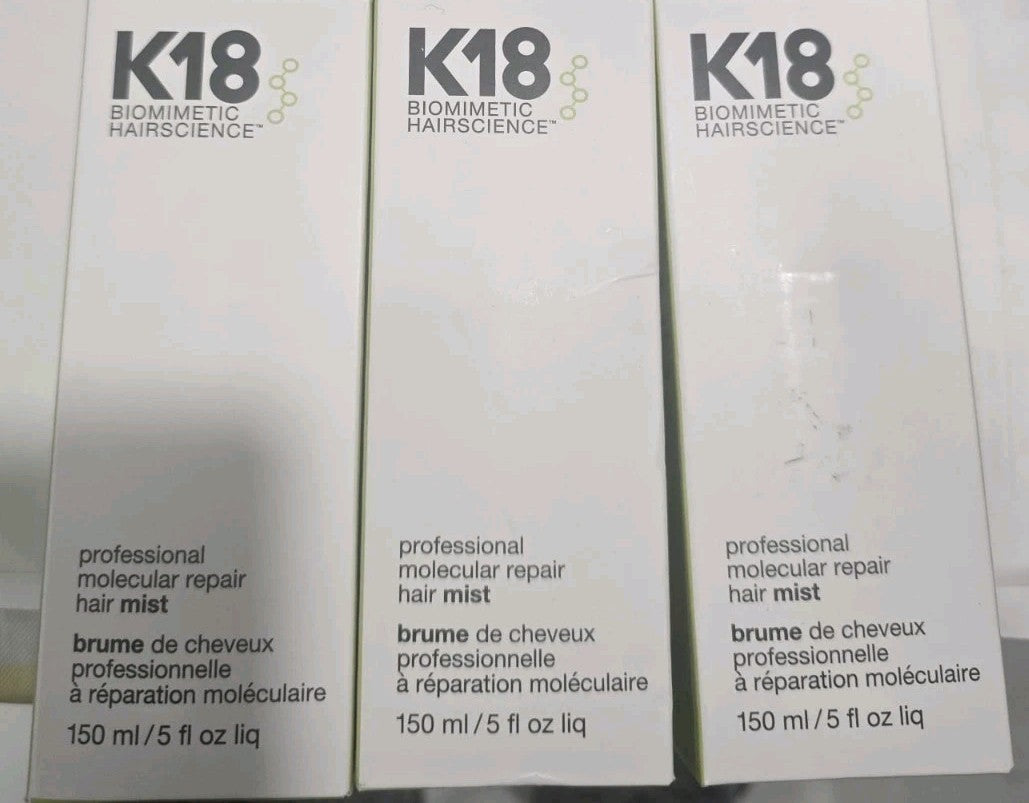 K18 Molecular Repair Hair Mist 5 fl oz - Pack of 3 Professional Leave-In Treatment