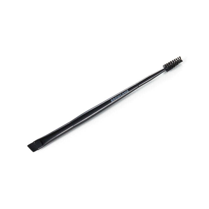 Dual Ended Brow Brush for Powder, Gel & Pomade Application - Vegan & Cruelty-Free