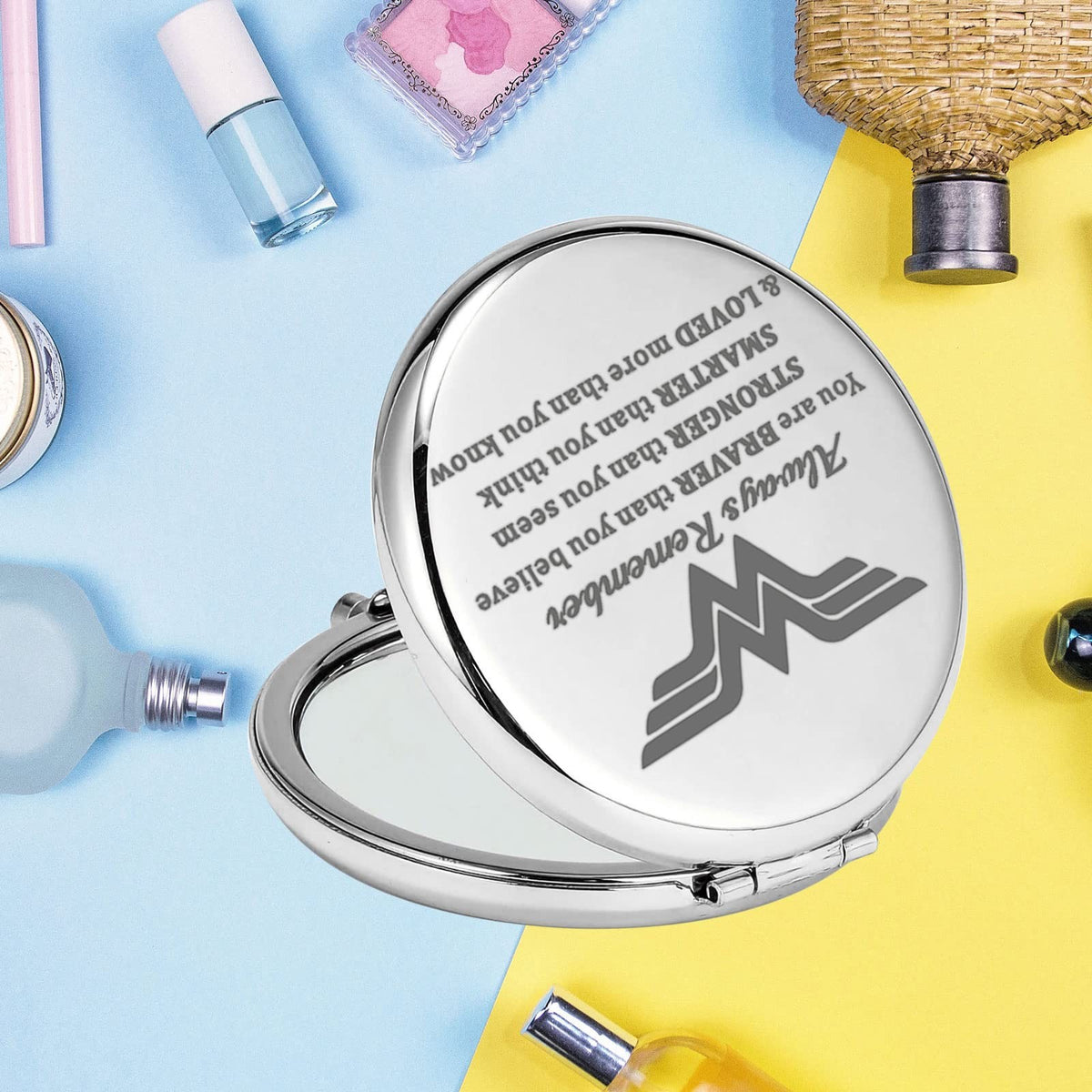 Pocket Mirror with Magnifying Glass - Heroine Gift for Diana Fans