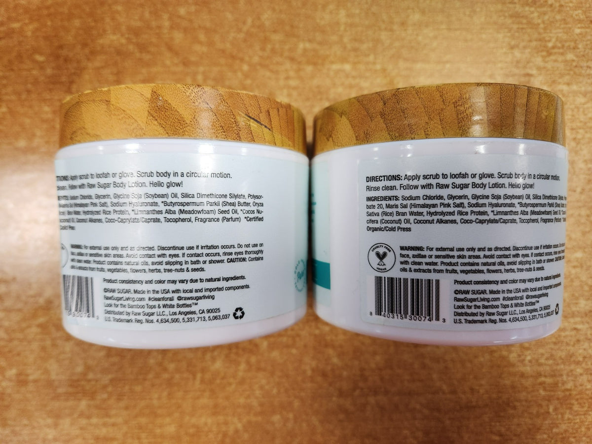 2 Pk: Raw Sugar Daily Micro Salt Polish - Shea + Rice Flower, 15 oz