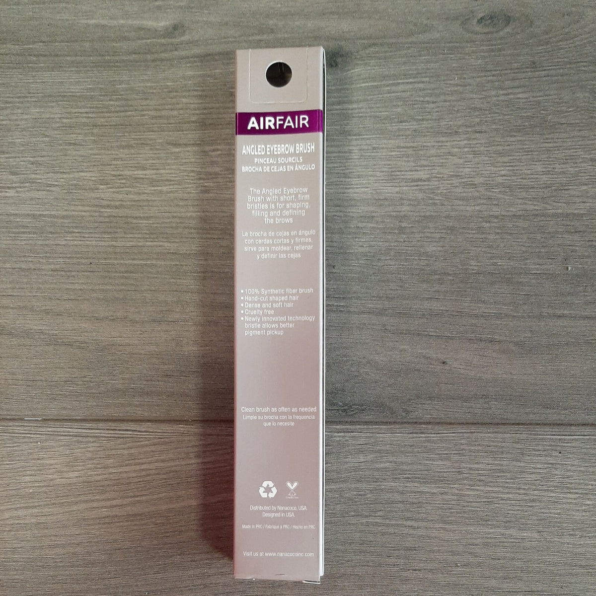 Angled Eyebrow Brush for Shaping and Filling - Cruelty-Free Synthetic Fibers