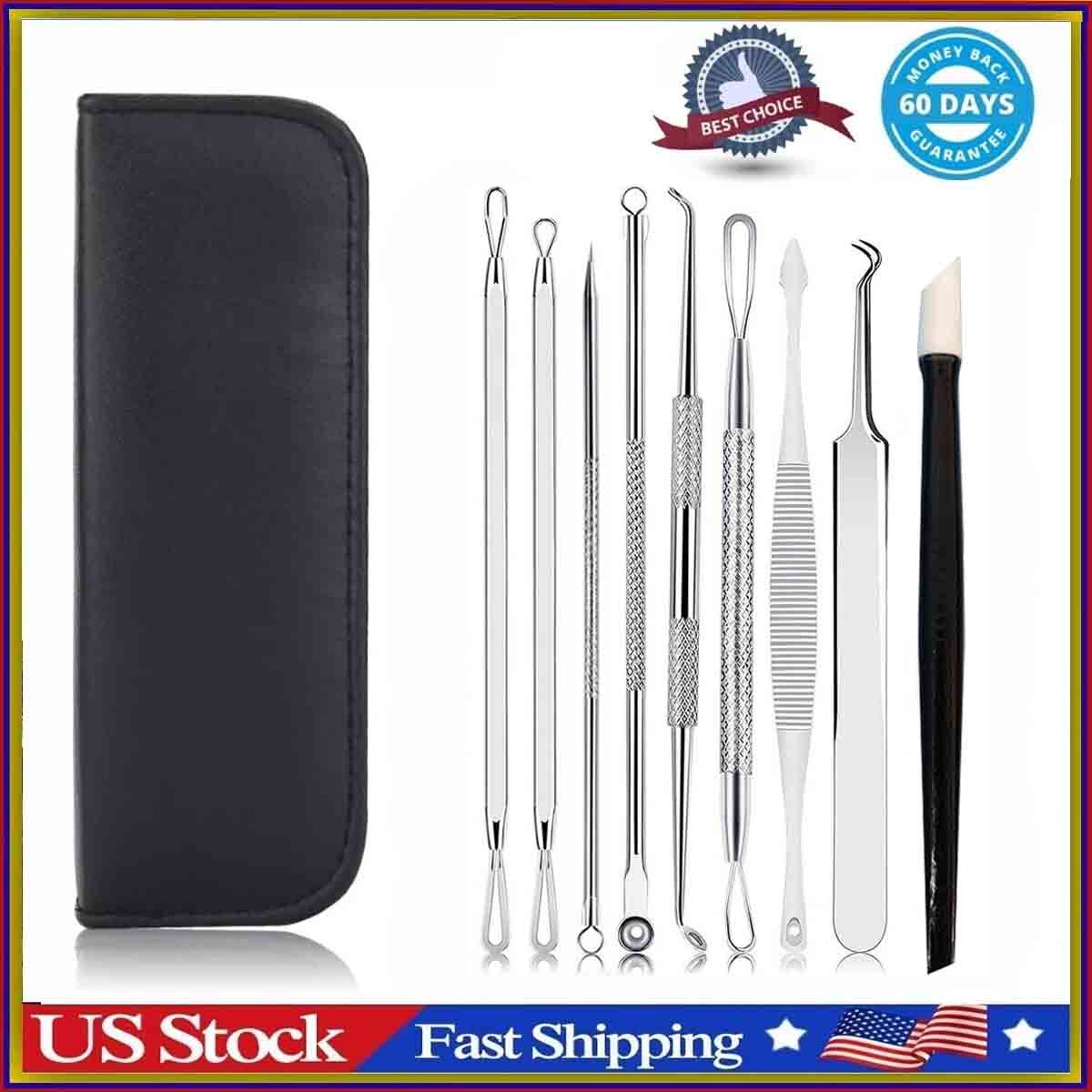 Blackhead Extractor Tool Kit - 15 Pimple Comedone Acne Spot Removers