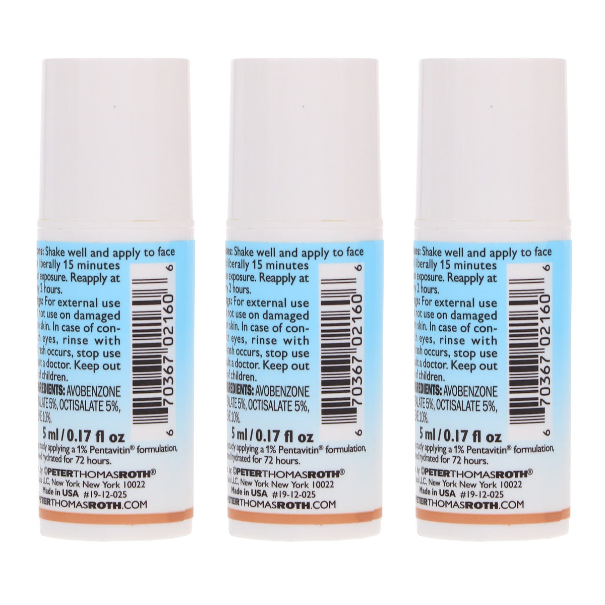 Peter Thomas Roth SPF 45 Sheer Tinted Moisturizer 3 Pack - Hydrating Face Sunscreen