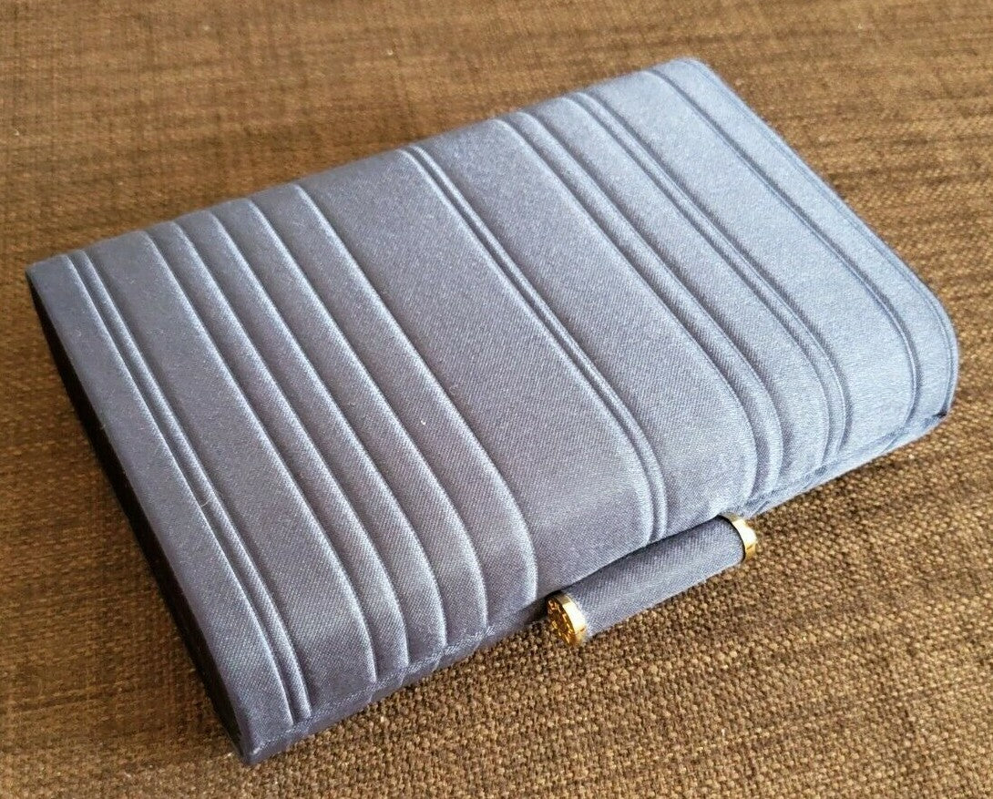 Small Rectangle Cosmetic Bag - Blue Travel Makeup Organizer