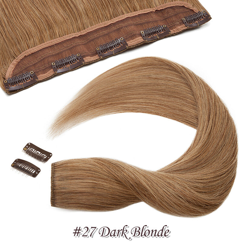 One Piece Clip-In Hair Extensions 100% Human Remy Full Head Thick Set