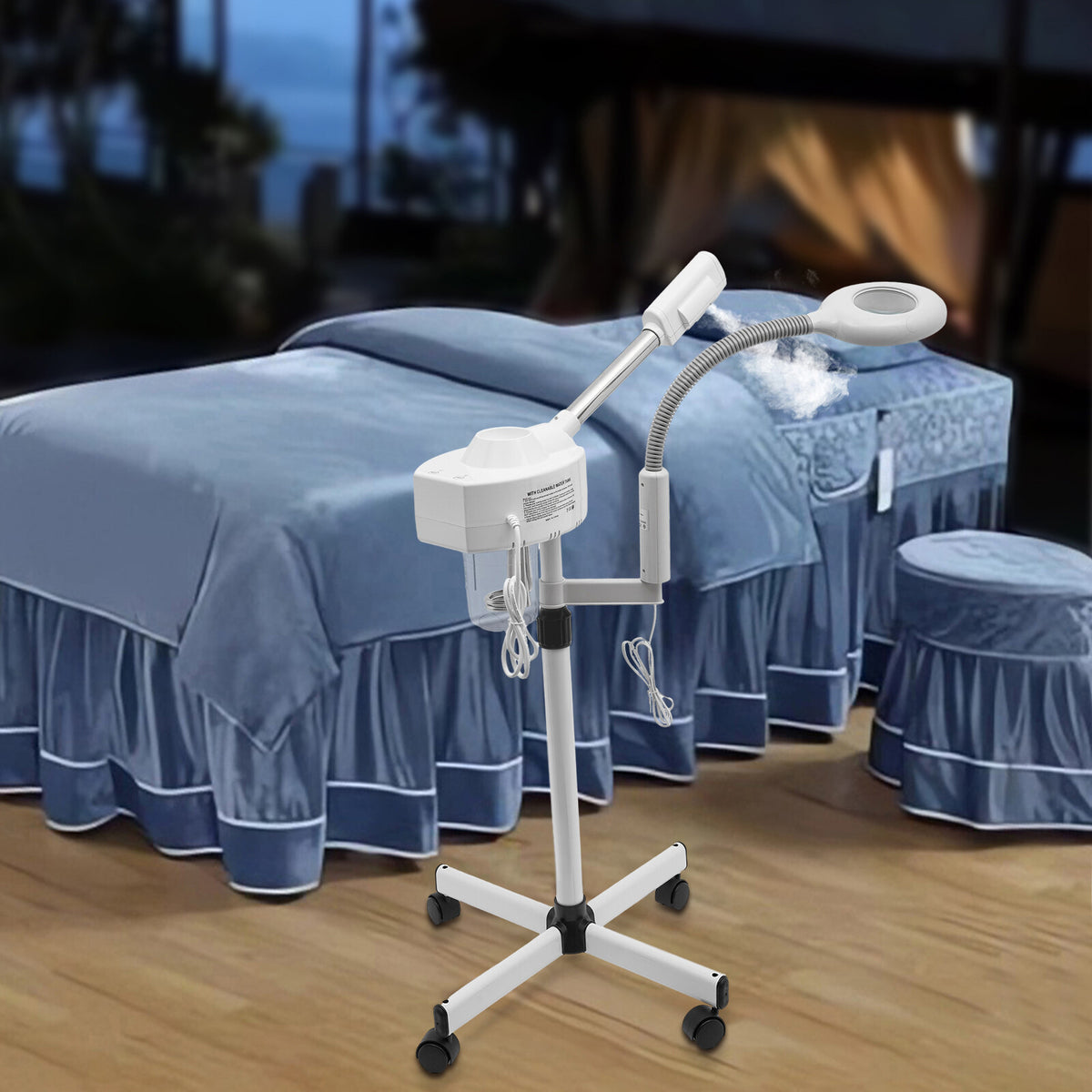 2-in-1 Facial Steamer with 5x Magnifying Lamp & Ozone