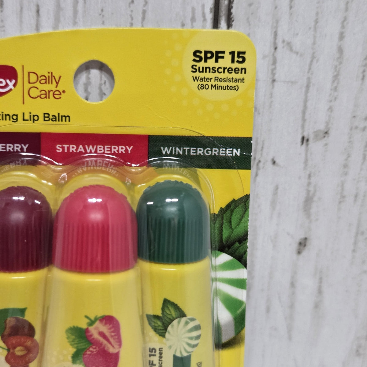 Carmex 3 Pack SPF 15 Lip Balm Set - Cherry Strawberry Wintergreen