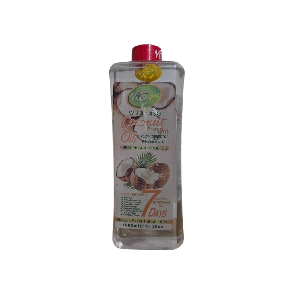 Veet Gold Coconut Oil Body Corrector & Polishing Oil 1000ml - Whitening & Healing