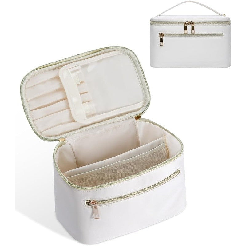 Travel Makeup Organizer Case with Padded Interior and Clear Cover - Women Gift