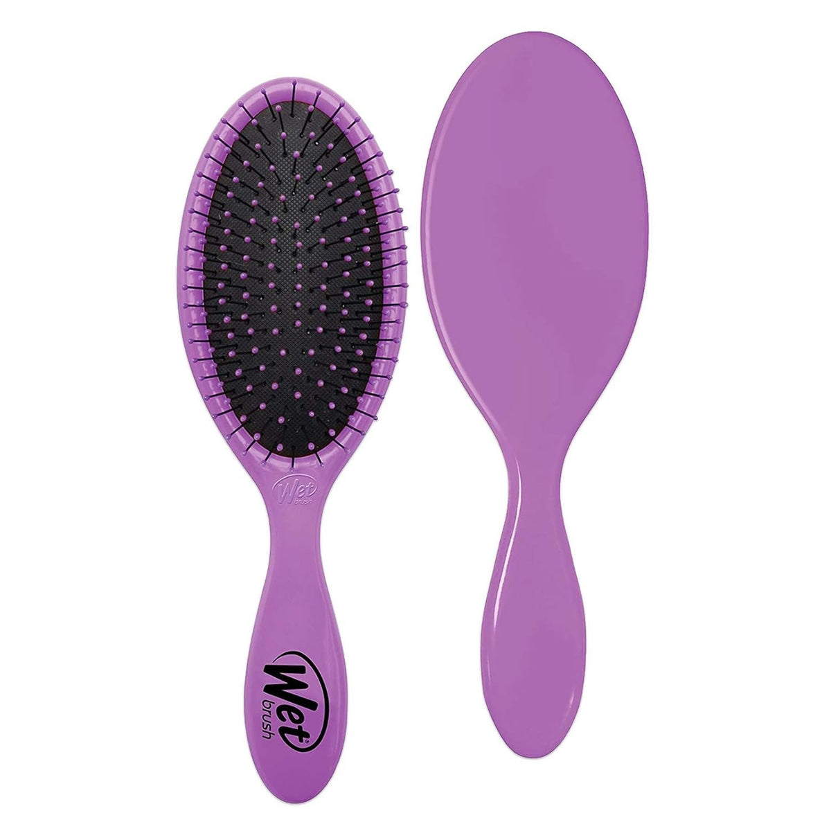 Detangler Hair Brush for Wet & Dry Hair - Gentle Flexible Bristles - Purple