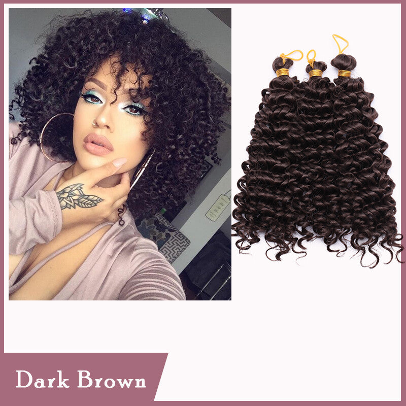 Deep Water Wave Braids Crochet Hair Extensions - Ombre & Curly Lengths