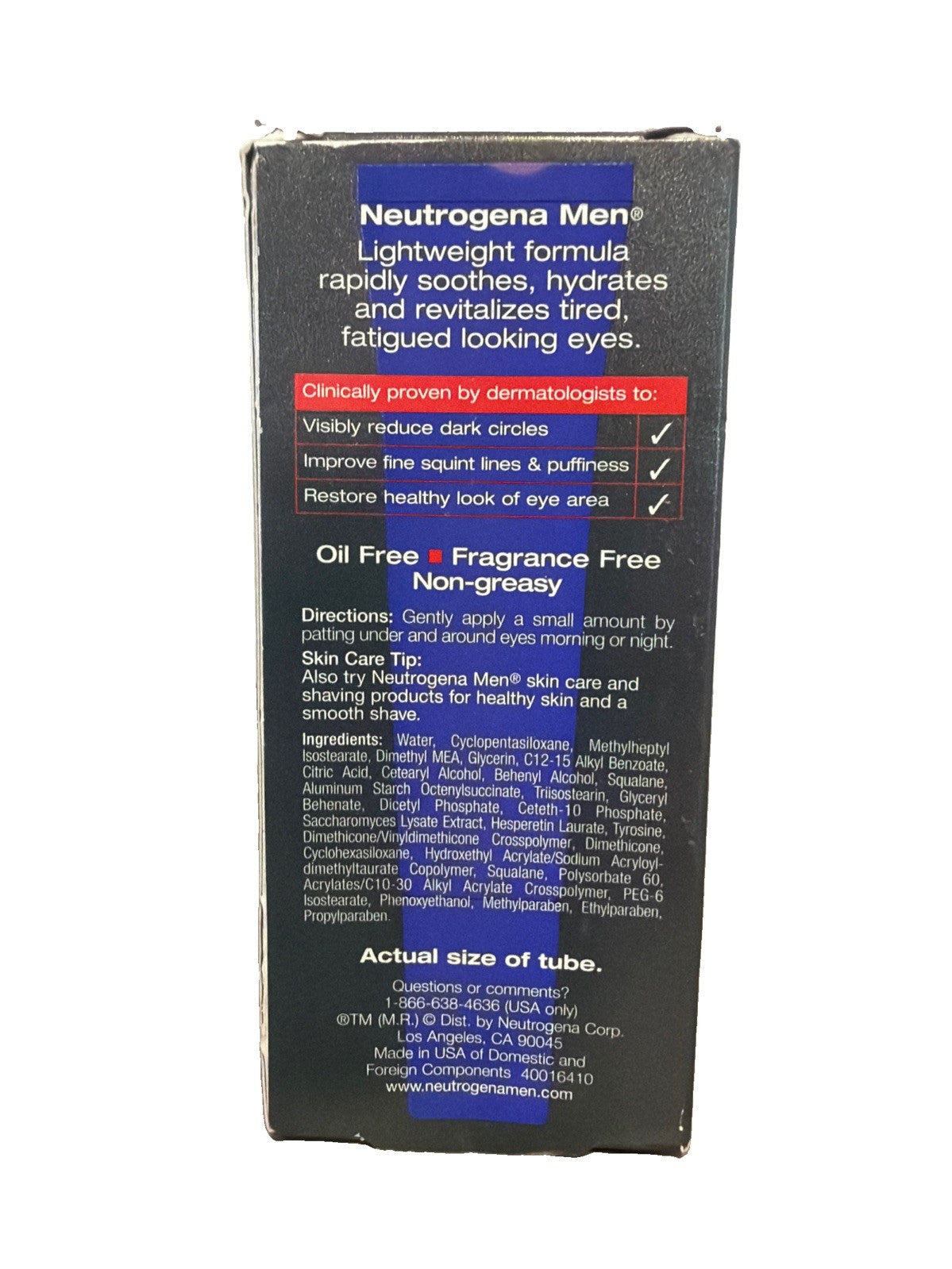Neutrogena Men Hydrating Eye Reviver 0.5 oz - Eye Care for Men