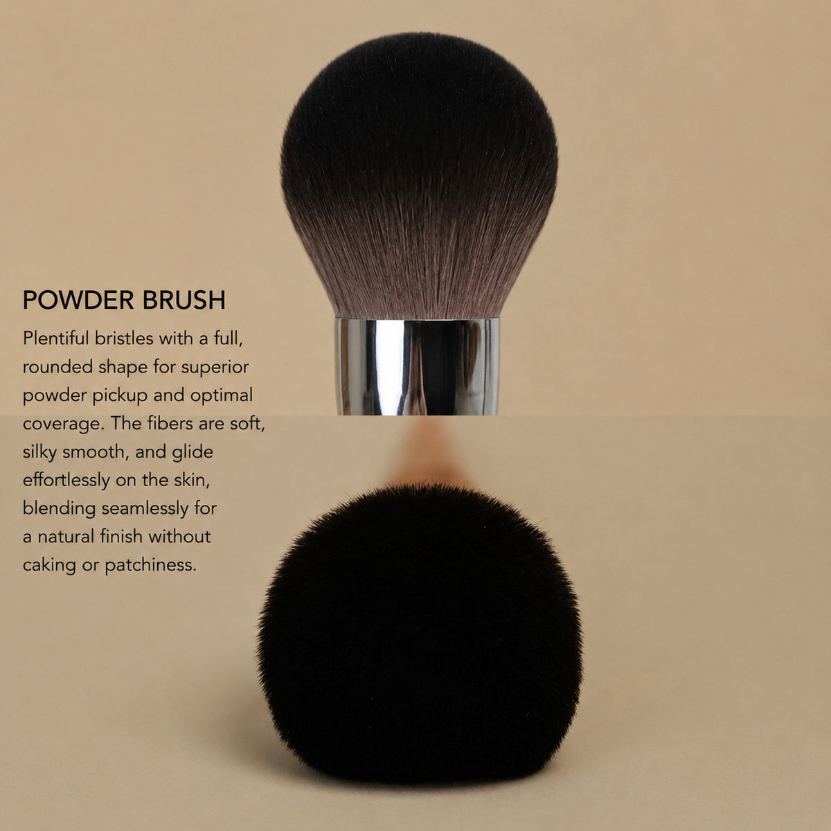Luxury Face Powder Brush - Ultra Soft Dense Makeup Brush for Setting & Blending