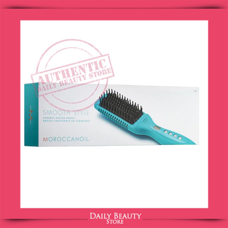 Heated Ceramic Styling Brush for Frizz-Free, Shiny Hair - Adjustable Temperature
