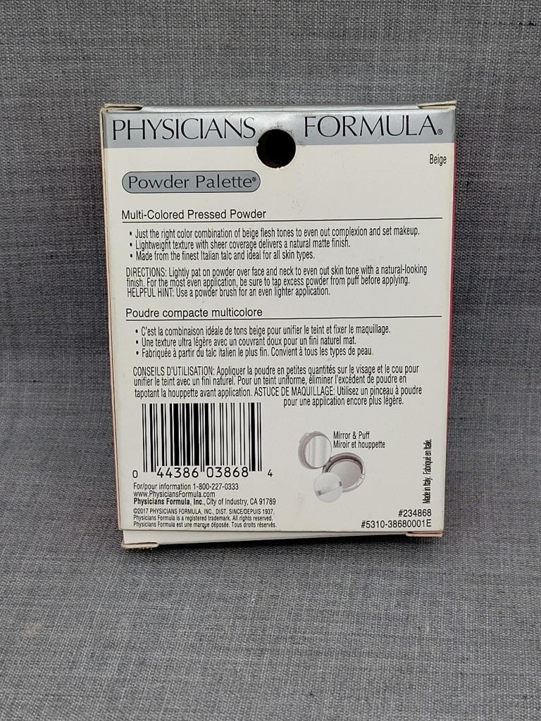 Multi-Colored Pressed Face Powder Palette for Complexion Perfecting