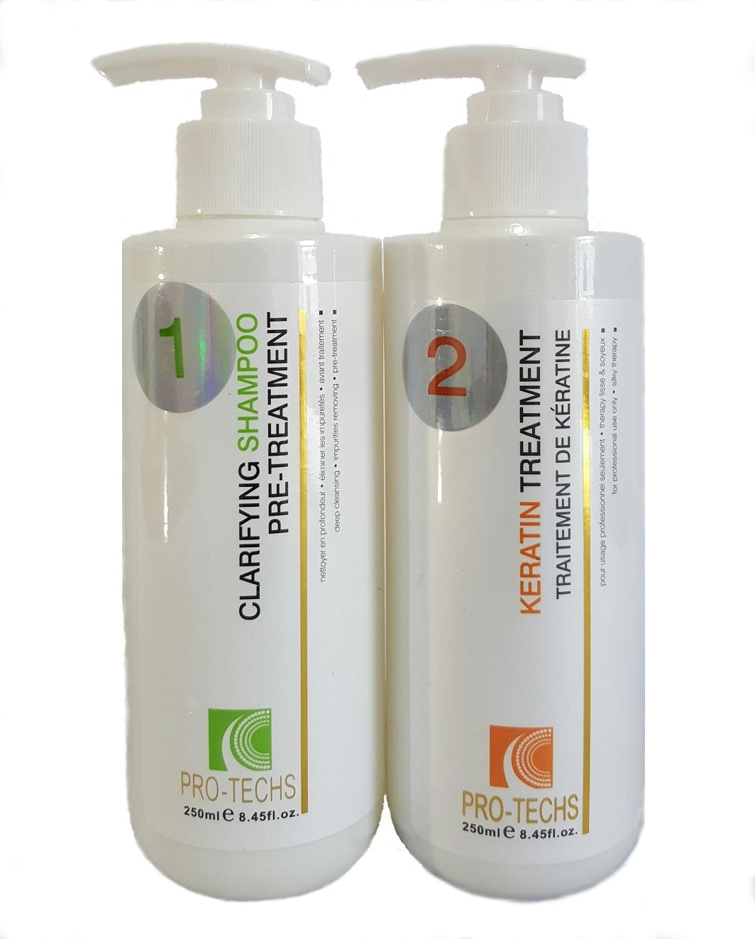 Professional Brazilian Keratin Hair Treatment Set with Nano Titanium Flat Iron