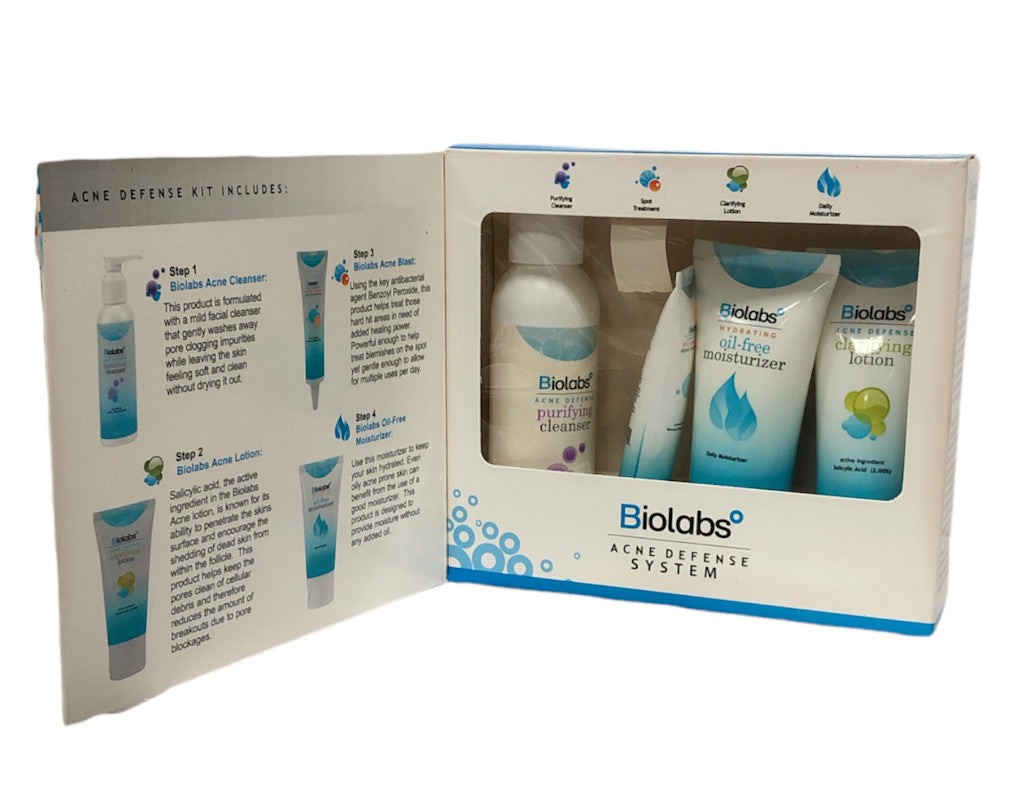 Biolabs Acne Treatment System Set - 4-Piece Clear Skin Care Kit