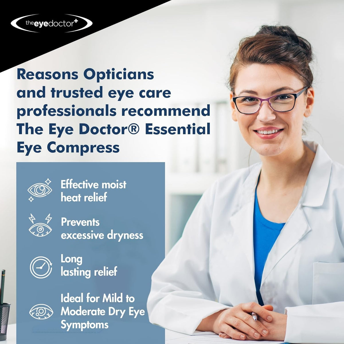 Reusable Hot Cold Antibacterial Eye Compress for Dry Eye & Blepharitis