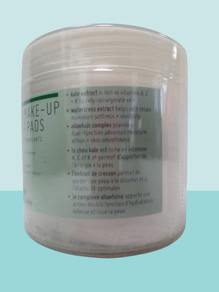 Makeup Remover Pads Set of 60 - Softening Kale Extract, Lot of 3