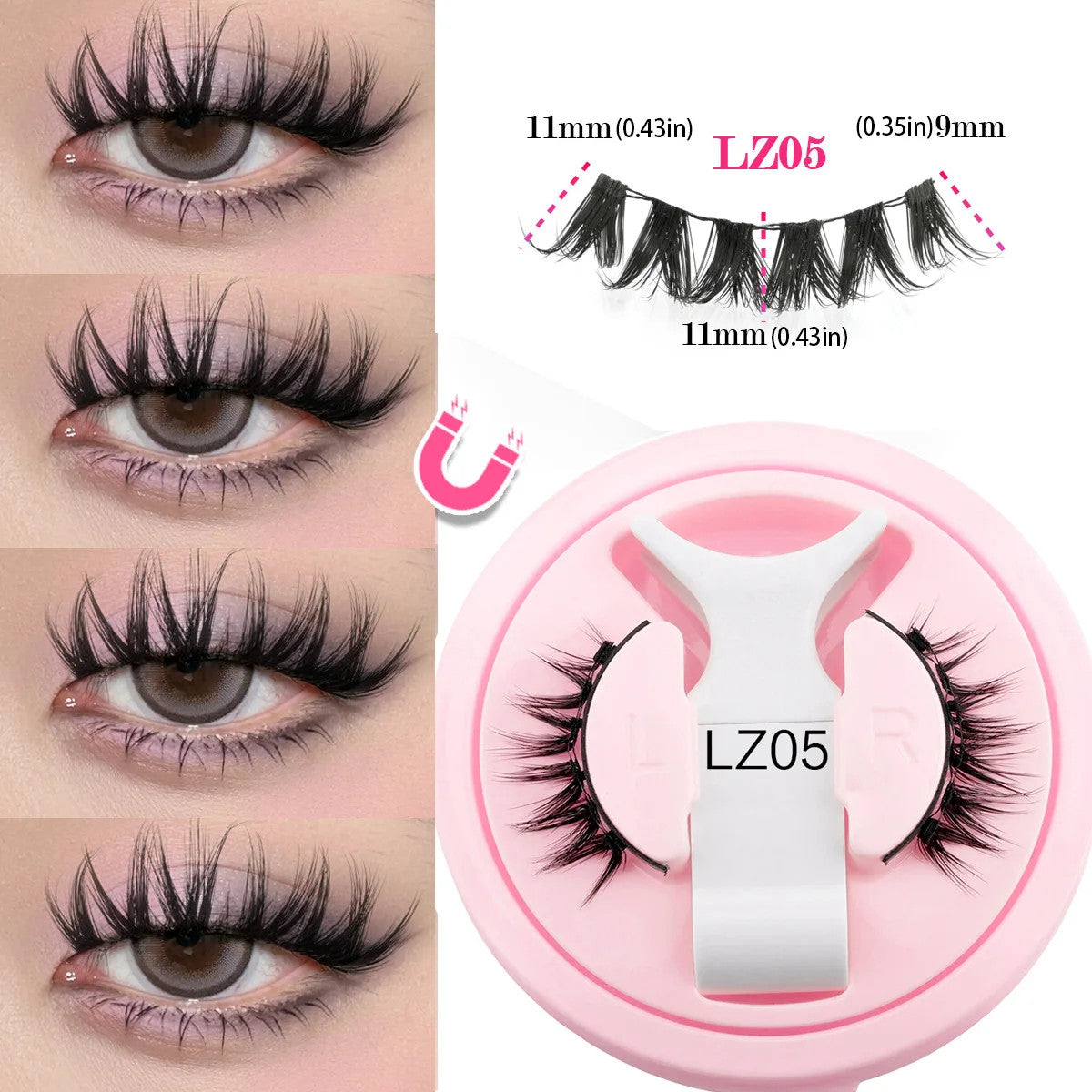 Magnetic 3D Mink Eyelash Kit - Reusable False Lash Set for Natural Look